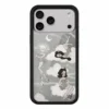 Coque à motif fleurs et fraises 3D compatible iPhone 14 Pro