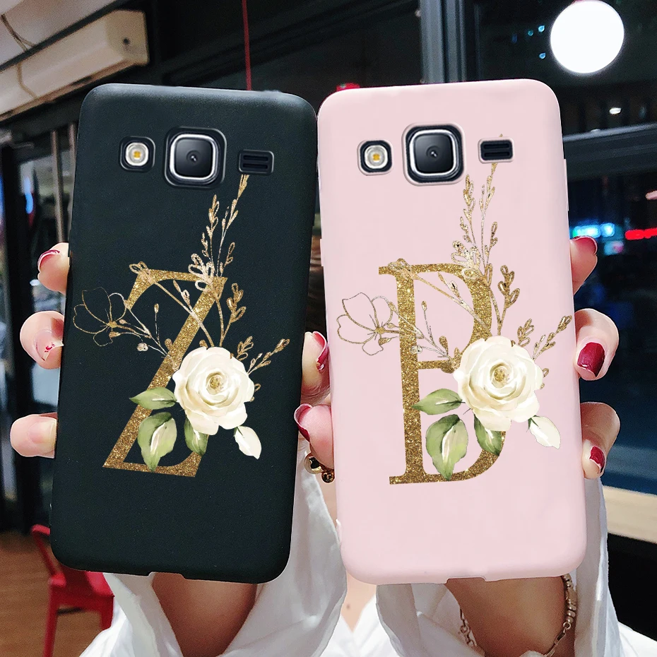 Coque silicone souple à lettres compatible Samsung Galaxy Grand Prime