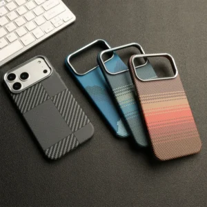 Coque MagSafe motif fibre de carbone compatible iPhone 15 Pro Max