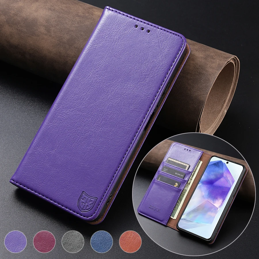 Étui portefeuille magnétique à cartes compatible Samsung Galaxy A51
