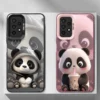 Coque souple motif panda mignon compatible Samsung Galaxy A51