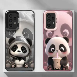 Coque souple motif panda mignon compatible Samsung Galaxy A51