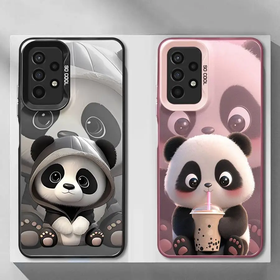 Coque souple motif panda mignon compatible Samsung Galaxy A51