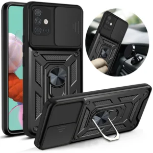 Coque armure magnétique avec anneau compatible Samsung Galaxy A51