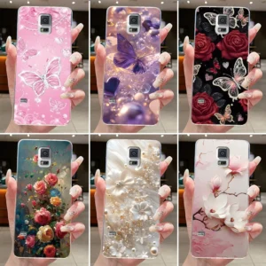Coque silicone papillon fleurs compatible Samsung Galaxy Note 3
