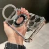 Coque transparente magnétique avec support compatible iPhone 14 Pro