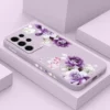 Coque motif pivoine élégante compatible Samsung Galaxy S22