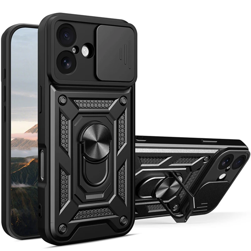 Coque armor antichoc compatible iPhone 15 Pro cache objectif