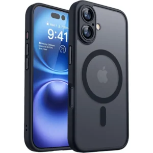 Coque MagSafe antichoc translucide mate compatible iPhone 15 Pro Max