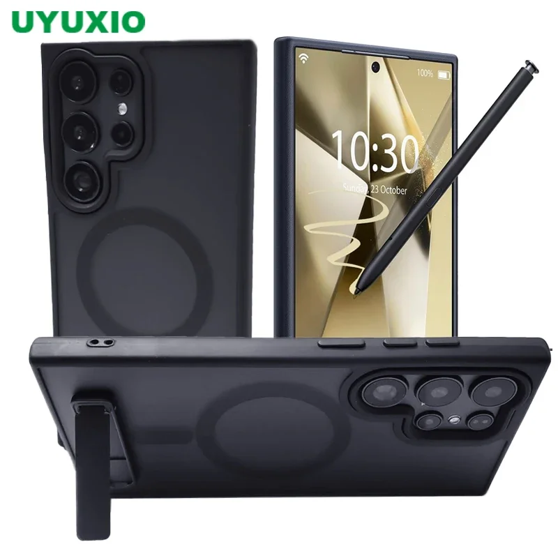 Coque magnétique avec support intégré compatible Samsung Galaxy S22