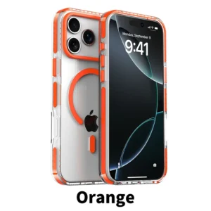 Coque MagSafe à bord rayé finition HD compatible iPhone 15 Pro Max