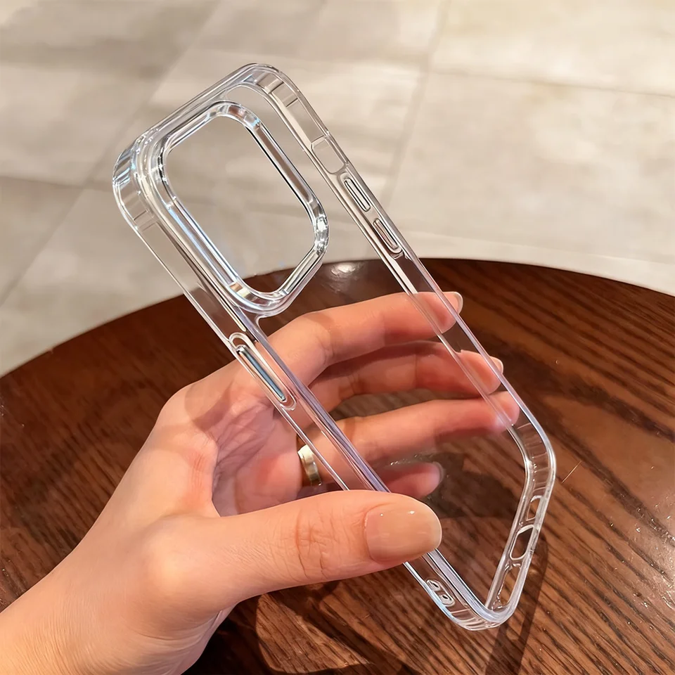 Coque transparente rigide HD en acrylique compatible iPhone Air Pro Max