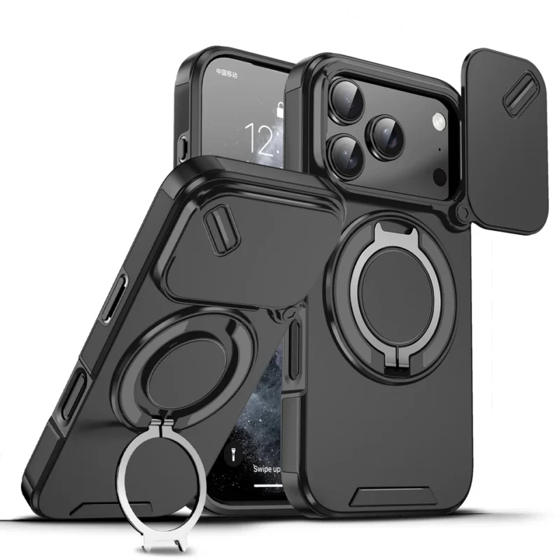 Coque antichoc armure avec béquille pour iPhone 16 Pro Max