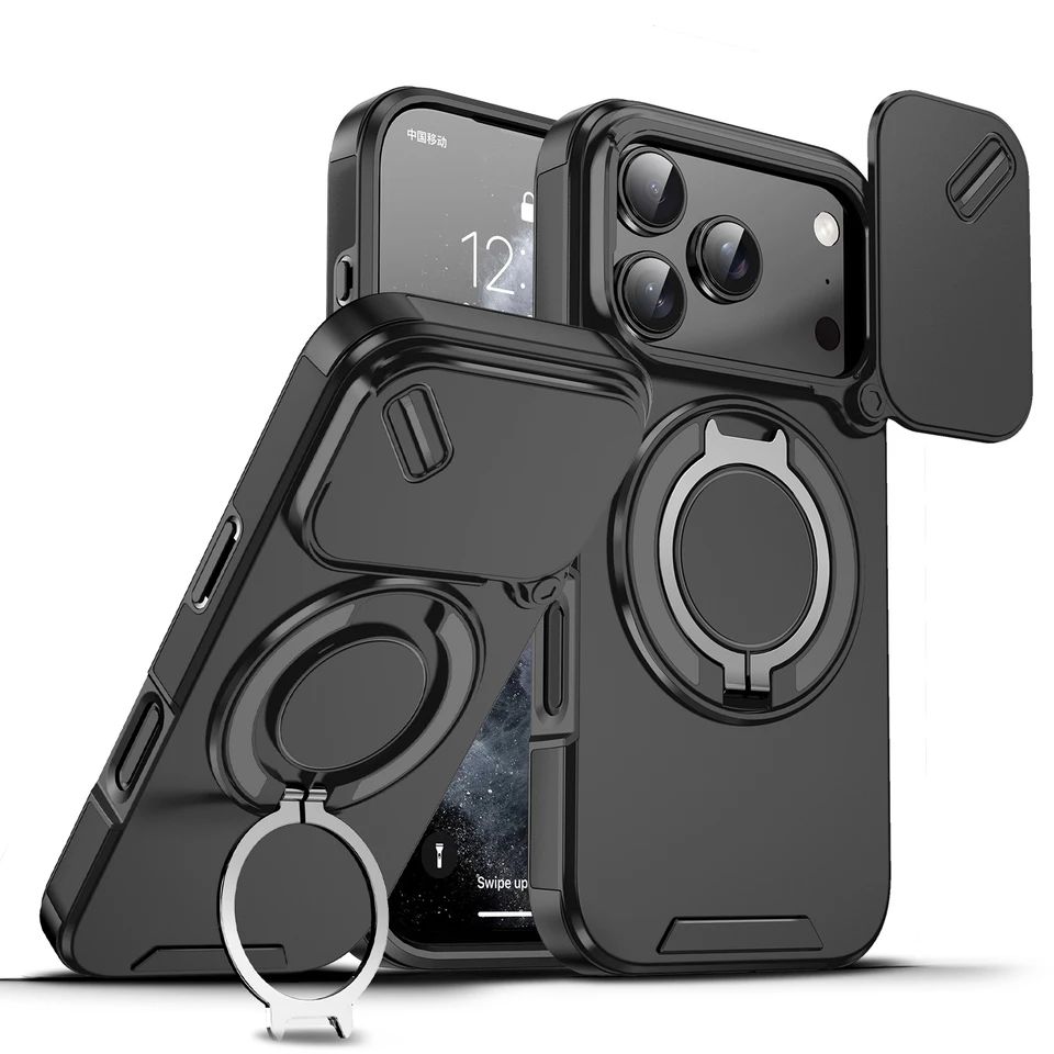 Coque antichoc armure avec béquille pour iPhone 16 Pro Max