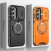 Coque armor avec cache camera magnetique compatible Samsung Galaxy S24 Ultra